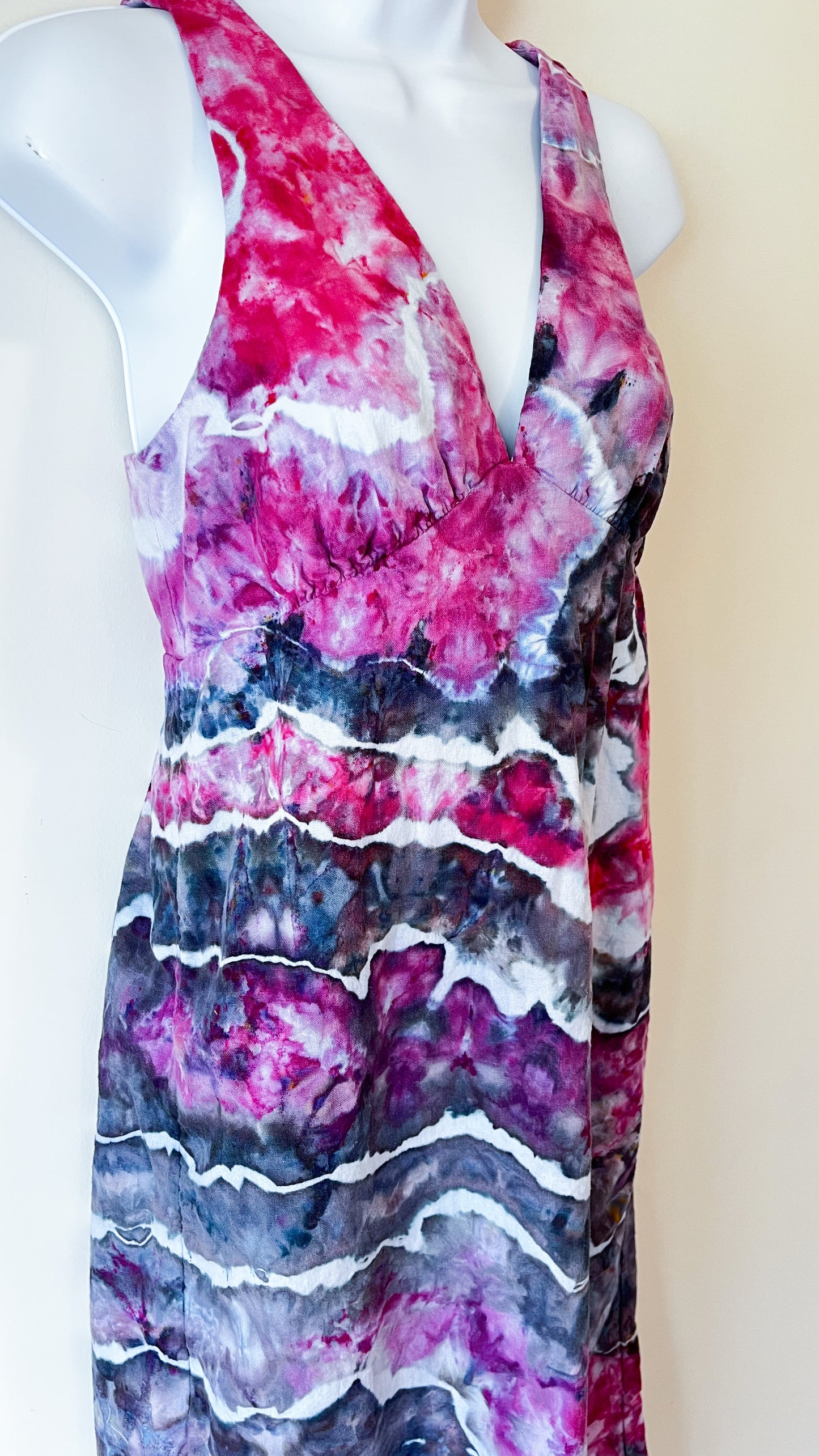 Ice Dyed Maxi Shift Dress: Size Medium