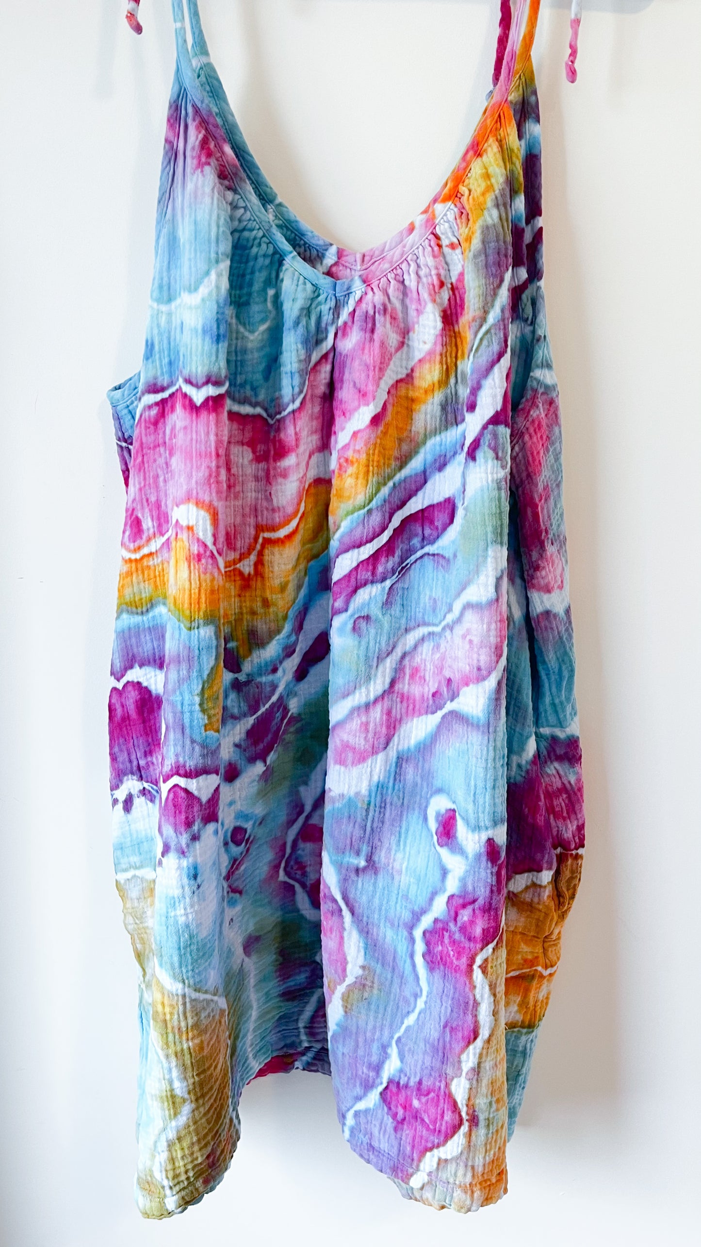 Ice Dyed Mini Swing Dress: Size 3X