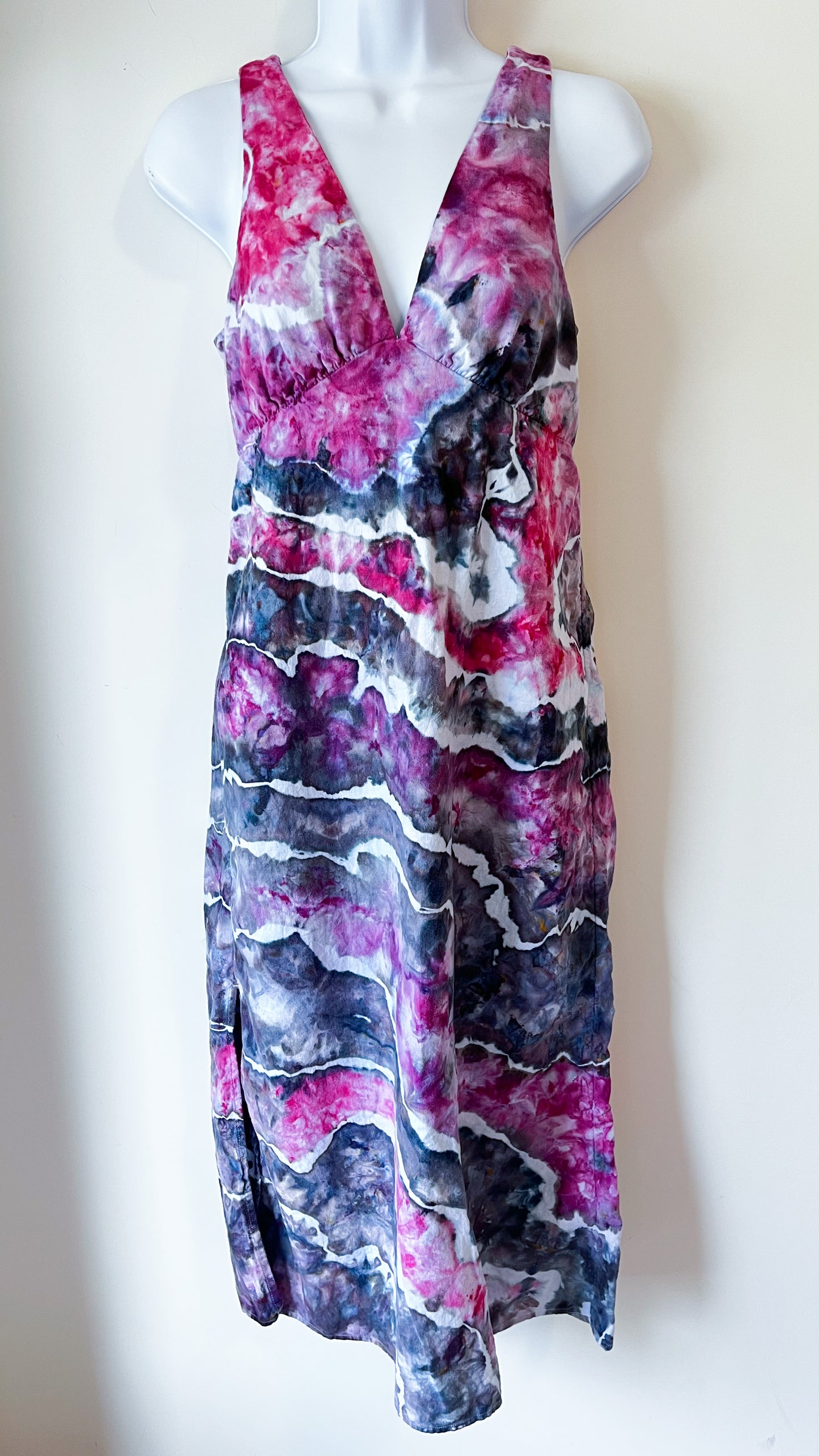 Ice Dyed Maxi Shift Dress: Size Medium