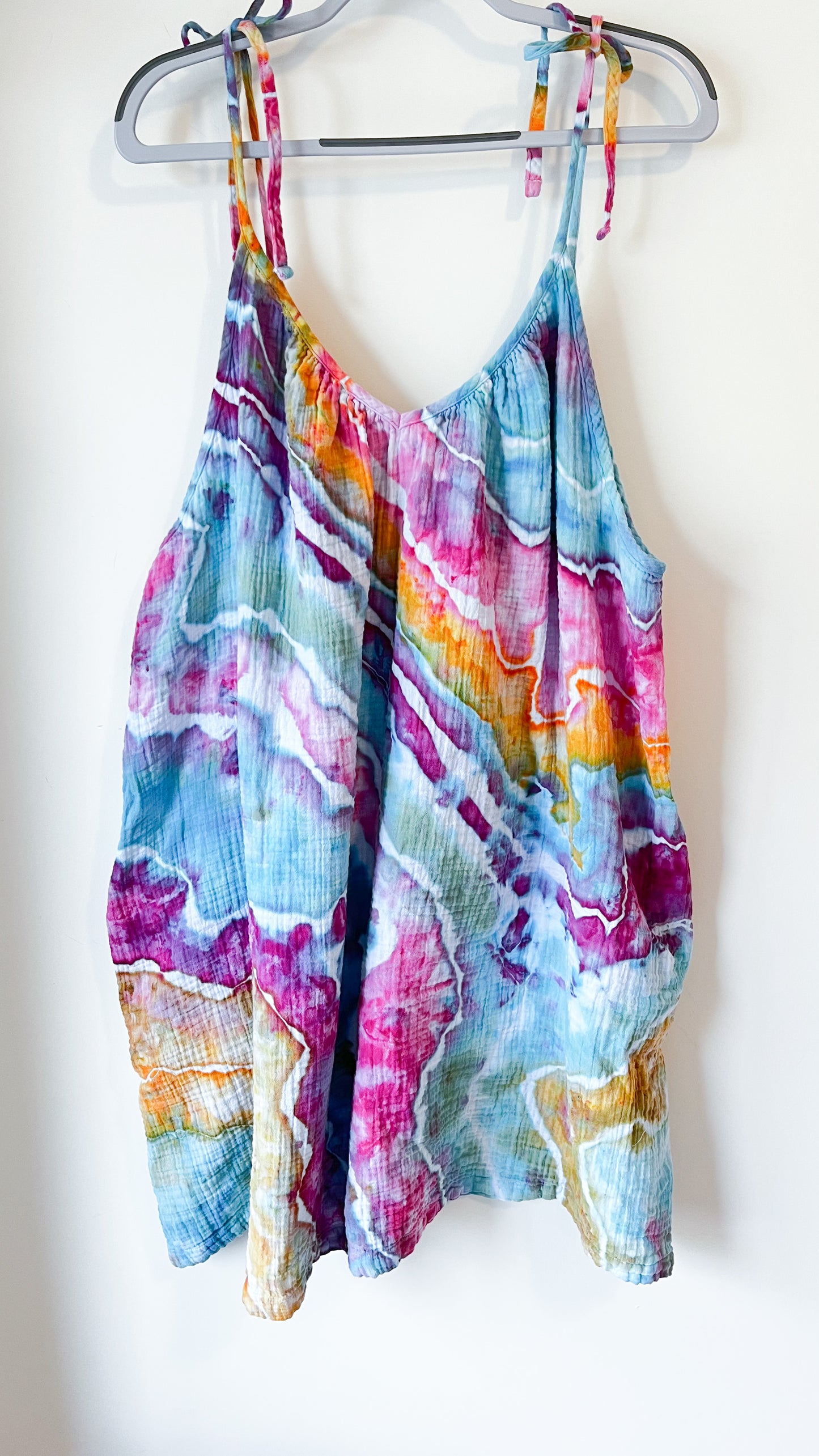 Ice Dyed Mini Swing Dress: Size 3X